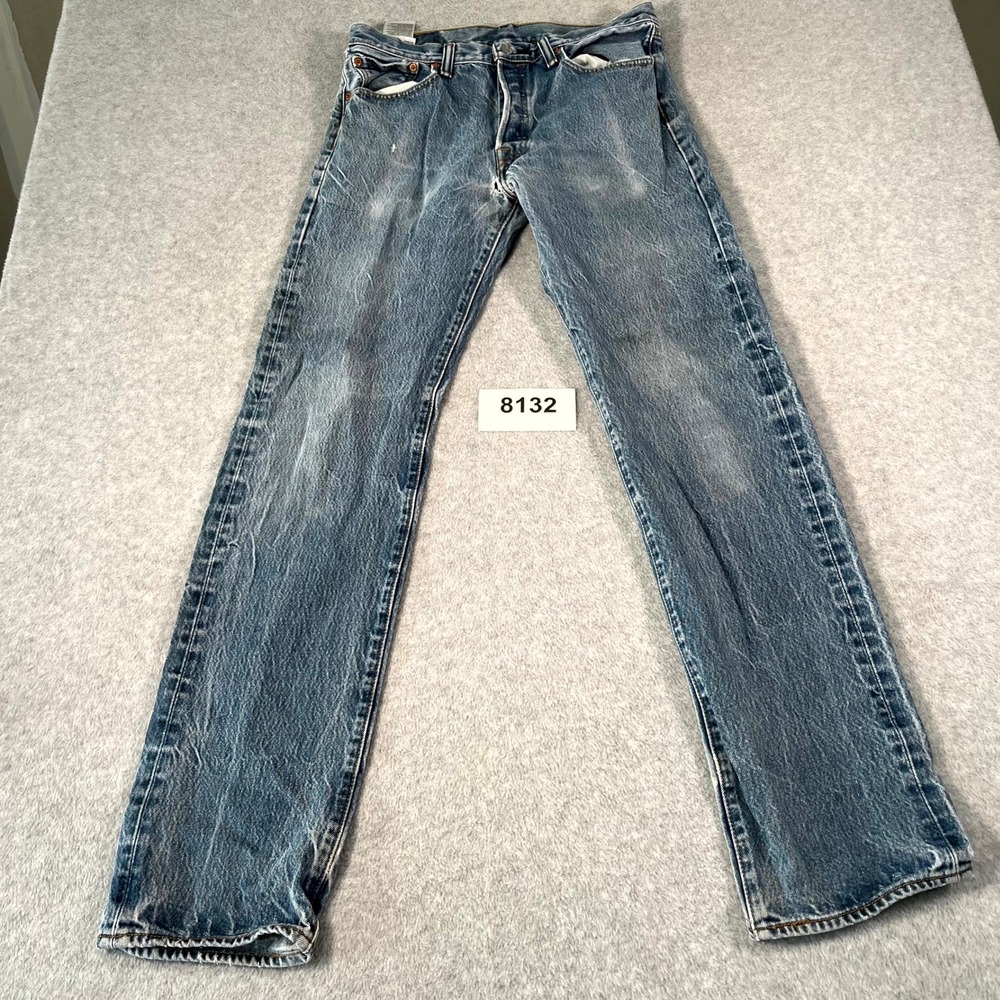 Levi's Jeans Mens 36x32 Blue Denim Cotton Medium‎ Wash Straight Leg Casual